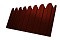 Профнастил С10B фигурный 0,5 Satin с пленкой RAL 3009 оксидно-красный