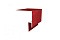 Планка околооконная сложная 200х50х18 (j-фаска) 0,45 PE с пленкой RAL 3003 рубиново-красный