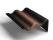 Боковая правая черепица Antik Коричневый (осенний лист)