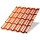 Металлочерепица МЕТАЛЛ ПРОФИЛЬ Монтекристо-X (AGNETA-20-Copper\Copper-0.5)